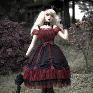 Ending Gothic Lolita Style Dress OP by Withpuji (WJ120)